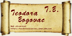 Teodora Bogovac vizit kartica